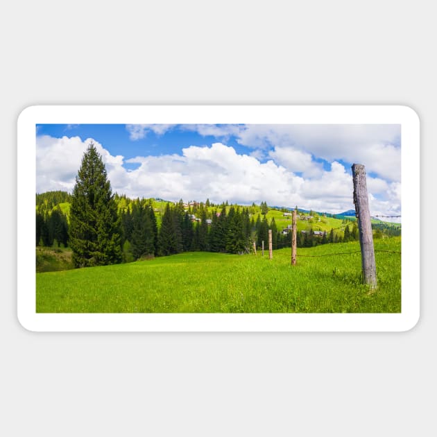 Carpathians village panorama Sticker by psychoshadow